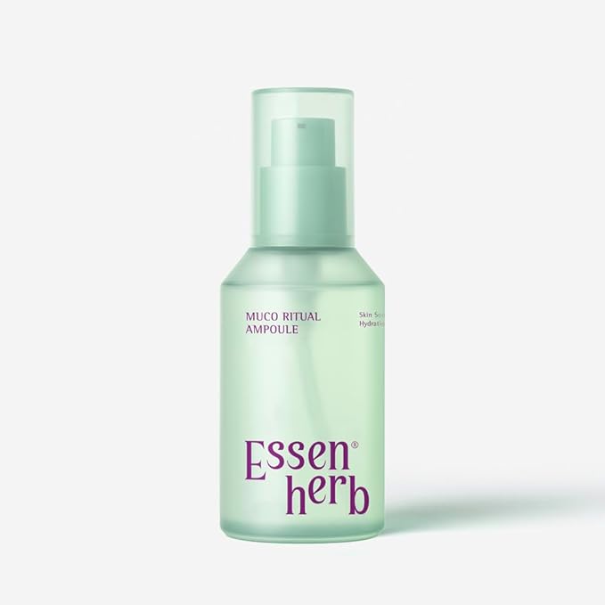 Muco Ritual Ampoule – Korean Vegan Skincare Facial Serum with Aloe Polysaccharides – Lightweight Hydrating Ampoule for Delicate, Dry & Visibly Stressed Skin – 4.05 fl oz (120ml)