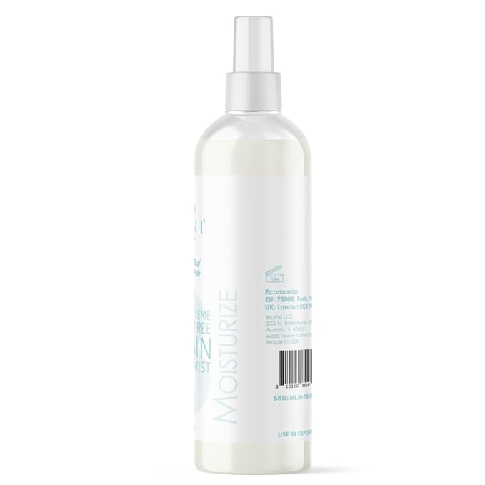 Inahsi Moisture Supreme Fragrance Free Hydrating Mist | Hair Moisturizer for Men, Women, or Kids with Curly Hair | Hair Products for Naturally Curly Hair 12 oz | Made in the USA