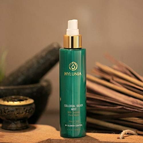 Hylunia Colloidal Silver Mist Toner 5.1 fl. oz. โ Hydrating Versatile Toner for Acne-Prone Inflamed Skin | Infused with Colloidal Silver & Lavender for Glowing Skin Cuts & Burns, Body-Refresher