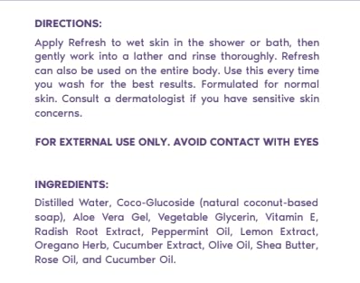 Her Fantasy Box | Refresh pH Balancing Shower Gel - Natural Feminine Hygiene Solution for Gentle Cleansing, Odor Control, and Skin Nourishment - pH-Balanced Formula for All Skin Types (8 oz)