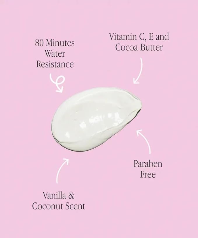 PoolBar SPF 30 Hydrating Mineral Body Sunscreen Cream for Women and Men Skin Care - Coconut Vanilla Scent Sun Care, Vegan and Water Resistant, Broad Spectrum Sunscreen, 140 ml (4.7 Fl. Oz) (Pack of 3)