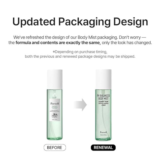 Parnell Cicamanu pH Balanced Body Mist - Centella Asiatica, Hyaluronic Acid, Ceramide, LHA, PHA, Mild Exfoliating, Soothing and Moisturizing Mist for Body, Back Acne and Bacne (5.07 Fl Oz / 150ml)