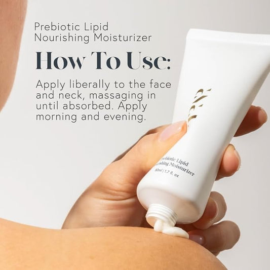 Prebiotic Lipid Nourishing Facial Moisturizer (50ml/1.7oz) | Hydrating Face Cream| Natural, Plant-Based & Science-First Skincare Routine for Men & Women