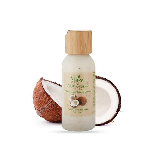 Shir-Organic Pure Coconut Oatmeal Cleanser For Normal To Dry Skin Removes Dead Skin Cells And Provide Nourished Hydrated Soothing Skin.(89ml)