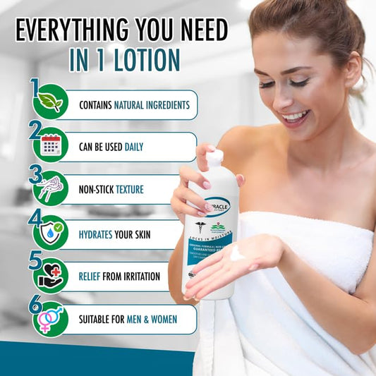 GLY MIRACLE Moisturizing Body Cream Lotion, 16 ounce - Non-Greasy Skin Humectant for Extremely Dry Skin, Hands, Body, and Feet, Light Fresh Scent with Pure Glycerin for Nourishing Hydration.