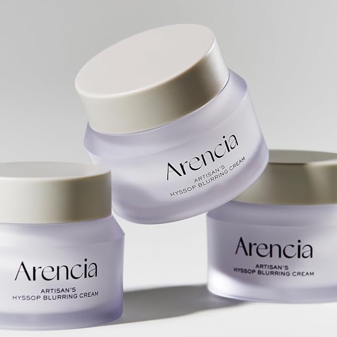 ARENCIA Hyssop Blurring Cream, Intense Collagen Face Moisturizer & Night Repair Cream for Anti-Aging, Nourishing Skin Barrier, Premium Korean Skincare, 1.76oz