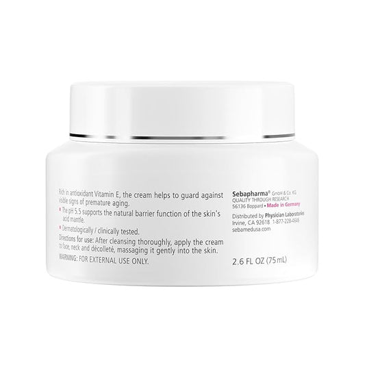 SEBAMED Moisturizing Face Cream for Sensitive Skin Antioxidant pH 5.5 Vitamin E Hypoallergenic 2.6 Fluid Ounces (75mL) Ultra Hydrating Dermatologist Recommended Moisturizer (Pack of 4)