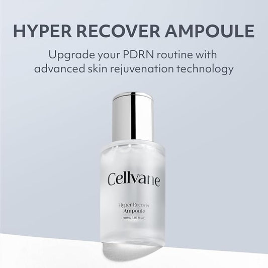 Cellvane PDRN Hyper Recover Ampoule (1.01 fl oz) -High Purity Salmon DNA PDRN Ampouls Korean Skin Care for Anti aging &Sensitive Skin, Hyaluronic Acid & Collagen for Deep Hydration