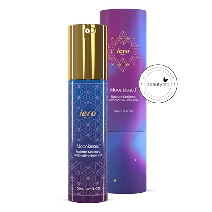 ieró Beauty Moonkissed Restorative Moisture Emulsion | Hydrating Anti-Aging Face Moisturizer | Helps Reduce Fine Lines and Wrinkles | Skincare for Day or Night | Paraben and Cruelty Free | 1.69oz