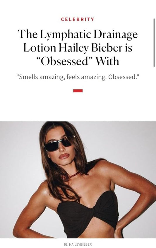 GENTE BEAUTY Lymphatic Drainage Lotion - Detox, Slimming & Tightening - Reduces Measurements, Softens Skin - Vegan Formula with Guarana & Acai - 6.7 FL OZ