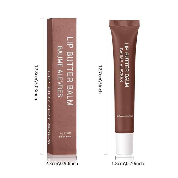 1Pcs Tinted Lip Balm Serum Makeup, Squeeze Hydrating Tint Lips Balms Serum Cosmetic, Women Care Glossy Nourishing Plumping Lip Stain Gloss Lipstick, Suitable for dry lips, Long-Lasting Color 08