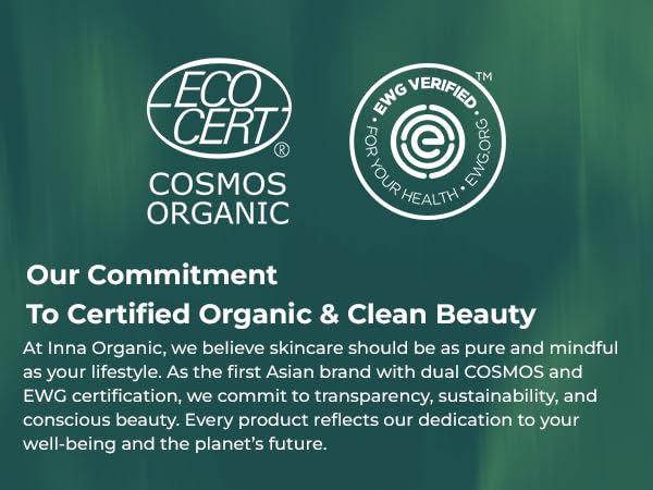 INNA Organic Rejuvenating Serum, Anti-aging, Wrinkle Care, Fine Lines & Tightening, EWG & COSMOS Certified | Frankincense Essential Oils Infused Skin Care | Luxury Clean Beauty