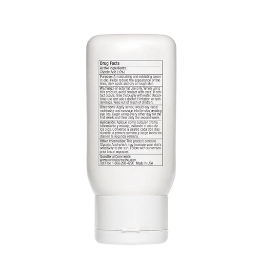 CONTROL CORRECTIVE Gly Lotion 10%, 2.5 Oz - An Exfoliating Facial Moisturizer To Help Reduce Rough Dry Spots, Smooth Wrinkles And Improve Skin Texture, Super Smoothing, Gentle Exfoliation, Softens