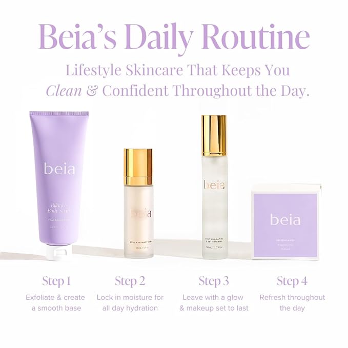 Beia Setting Spray with Hyaluronic Acid for Sensitive Skin - Hydrating Face Mist for Early Morning & Post Shower Glow - Moisturizing Finishing Spray for Makeup - Non Comedogenic Travel Size 1.7 Fl Oz