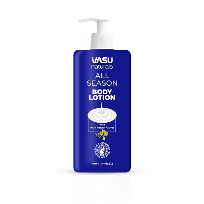 Vasu Body Lotion for All Skin Types with Shea Butter & Vitamin E, face moisturizer, body moisturizers Non-Greasy Formula, hand cream, lotion for women, lotion for men - 11.83 fl oz each (Pack of 2)