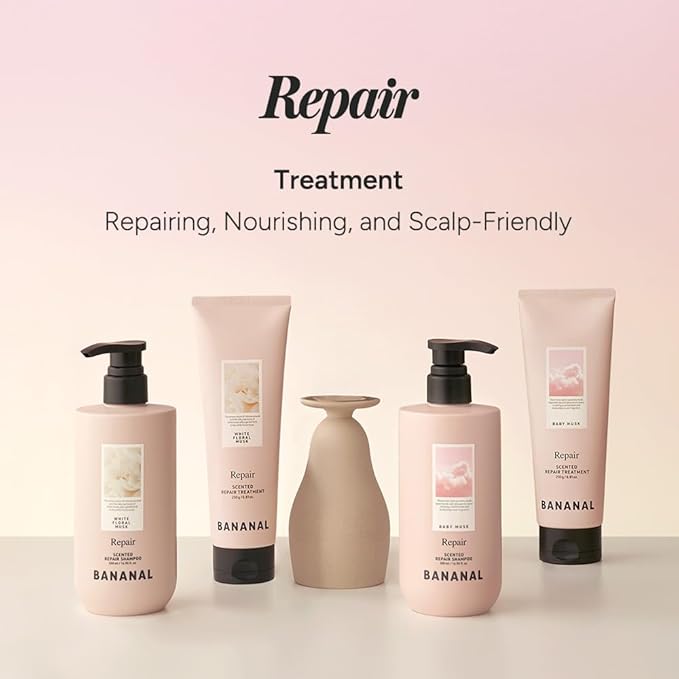 Scented Repair Treatment Mask – Protein Enriched Deep Korean Hair Conditioner for Damaged – 17 Amino Acids, Botanical Oils, Shea Butter & Ceramide, White Floral Musk, 100 ml / 3.4 fl oz