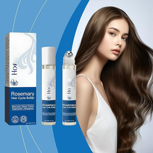 3% Rosemary Oil Hair Growth Serum Roll-On 30ml with Redensyl & Anagain, DHT-Blocking Scalp Treatment to Reduce Hair Fall & Help Thicker, Fuller Hair for Women & Men