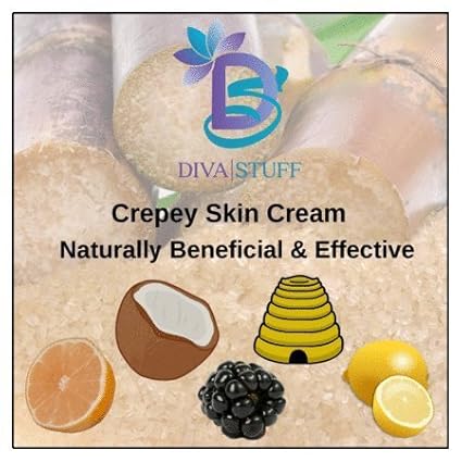 Diva Stuff Extreme Crepey Skin Body & Face Cream With Hyaluronic Acid, Alpha Hydroxy and More (Vanilla)