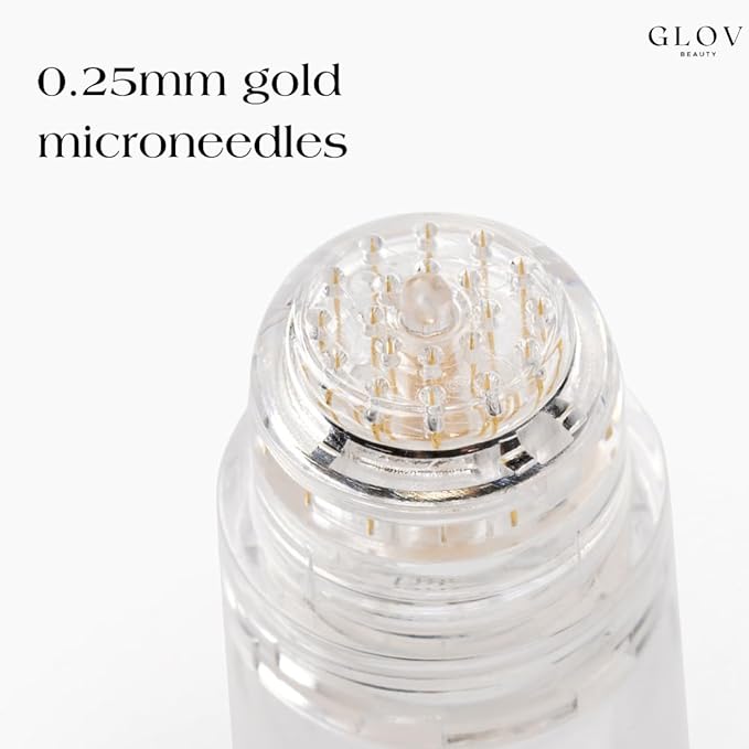 Glov Beauty Micro Infusion Hair Renewal Kit – 0.25mm Gold Derma Stamp with Hyaluronic Acid, Peptide & Botanical Serum Ampoules | Hydrating Scalp Treatment for Fuller, Thicker-Looking, Healthier Hair