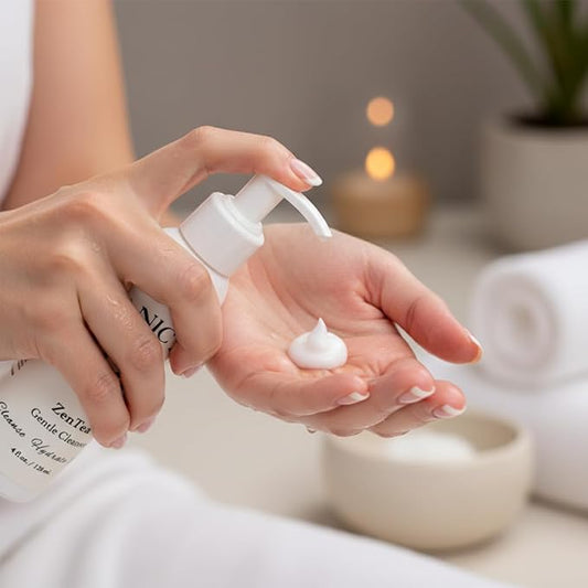 Cleanser – ZenTea Gentle Facial Cleansing Lotion, Non-Foaming Botanical Formula with Chamomile, Aloe & Green Tea – Hydrating, Soothing, Fragrance-Free for Sensitive Skin