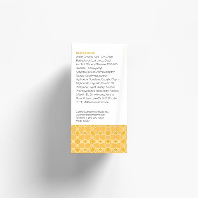 CONTROL CORRECTIVE Gly Lotion 10%, 2.5 Oz - An Exfoliating Facial Moisturizer To Help Reduce Rough Dry Spots, Smooth Wrinkles And Improve Skin Texture, Super Smoothing, Gentle Exfoliation, Softens