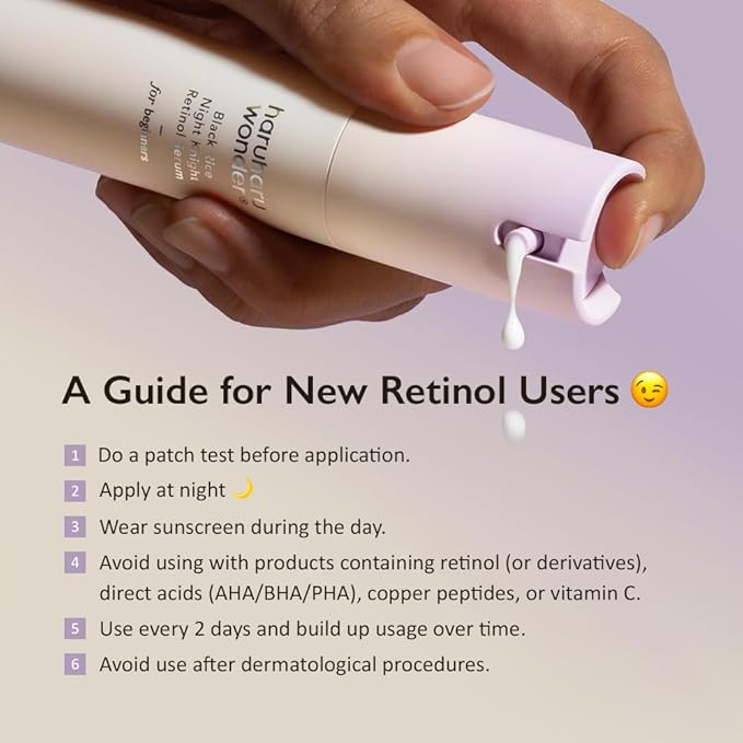 haruharu Wonder Korean Glass Skin Set Including Black Rice Toner, Milky Essence and Retinol Serum