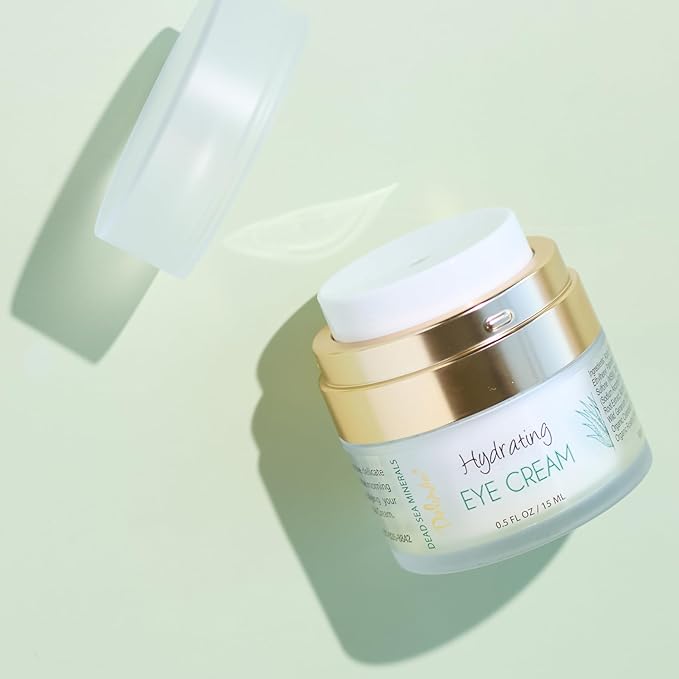 Deluvia Eye Cream Moisturizer, Under Eye and Around Eye Hydrating Eye Cream, Organic Aloe Vera, Vitamin E, Rosehip Seed Oil for Dry Skin and Wrinkles.(.5 Oz)