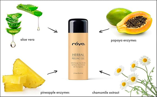 RAYA Herbal Facial Peeling Gel (110) | Gentle and Soft Exfoliator for Oily Skin | Helps Minimize Pores and Brighten Complexion