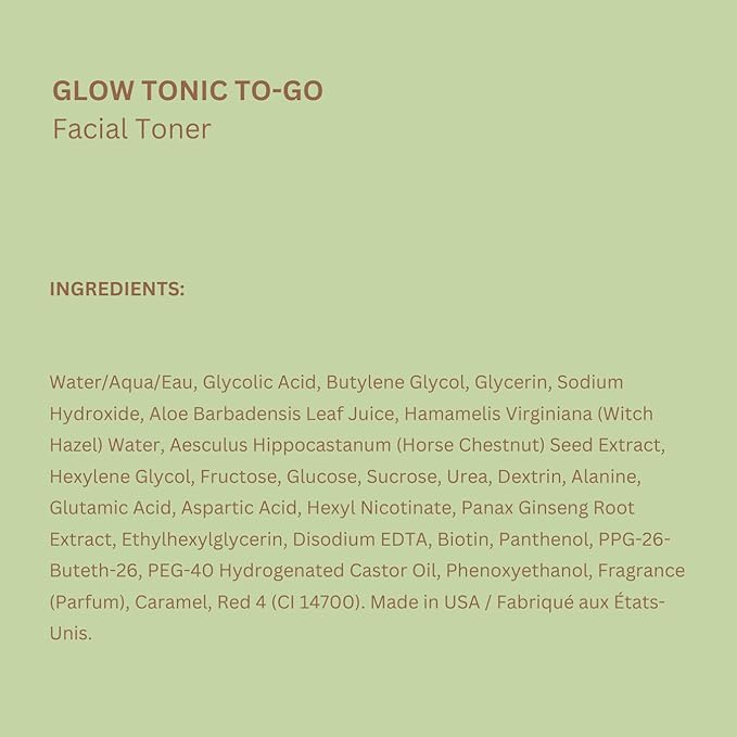 Pixi Glow Tonic to-Go | Gentle and Balancing Exfoliating Toner | Glycolic Acid Pads for Radiant Skin and Daily Brightening | Alcohol-Free Formula Face Exfoliator | 60 Pads