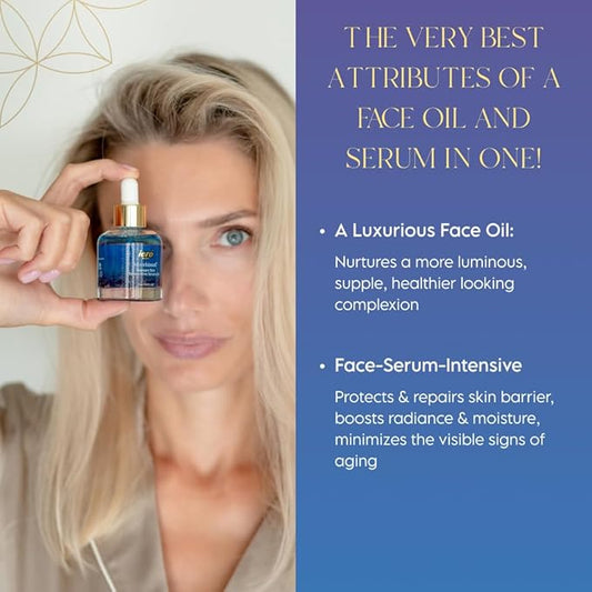 ieró Beauty Moonkissed Radiant Skincare Restorative Serum Oil | Face Moisturizer | Hydrating Face Oil Treatment | Anti Aging | Restore Suppleness | All Skin Types | 1 FL OZ/30ML | Made in Italy