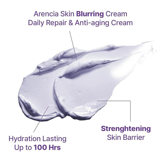 ARENCIA Hyssop Blurring Cream, Intense Collagen Face Moisturizer & Night Repair Cream for Anti-Aging, Nourishing Skin Barrier, Premium Korean Skincare, 1oz