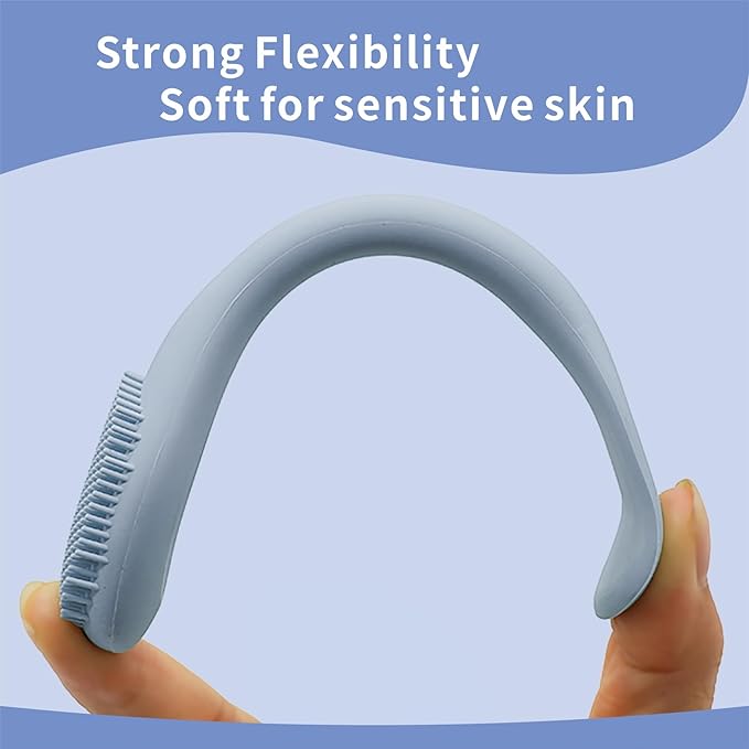 Silicone Face Scrubber, 2 in 1 Face Mask Brush, Pore Brush, Blackhead Remover, Facial Cleansing Brushes, Face Mask Applicator for Mud, Clay(Pink+Blue)