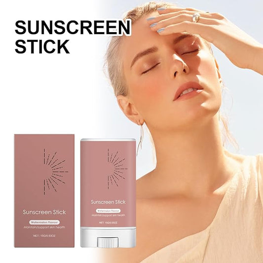 Face Sunscreen Stick, Travel Size Sunscreen, Mini Sunblock, No White Cast, Non-Greasy, Long-Lasting UV Protection, Sun Stick for Face and Body, Suitable for All Skin Types