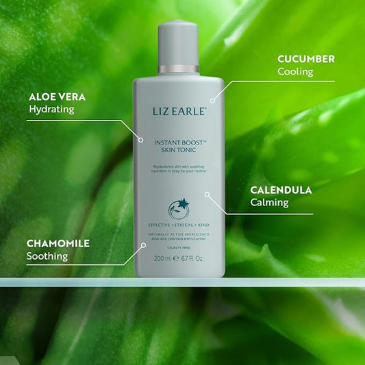 Liz Earle Instant Boost Skin Tonic Face Toner - Hydrating Facial Toner for Dry Skin Enriched with Aloe Vera, Soothing Calendula & Vitamin E to Refresh and Revitalize Complexion (200 ml)