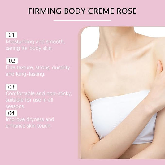 Champagne Beauty Lift Firming Body Cream,Champagne Body Cream, for Crepey Skin Moisturizer Tightens, Tones & Hydrates Dry Skin on Arms & Legs(Rose)