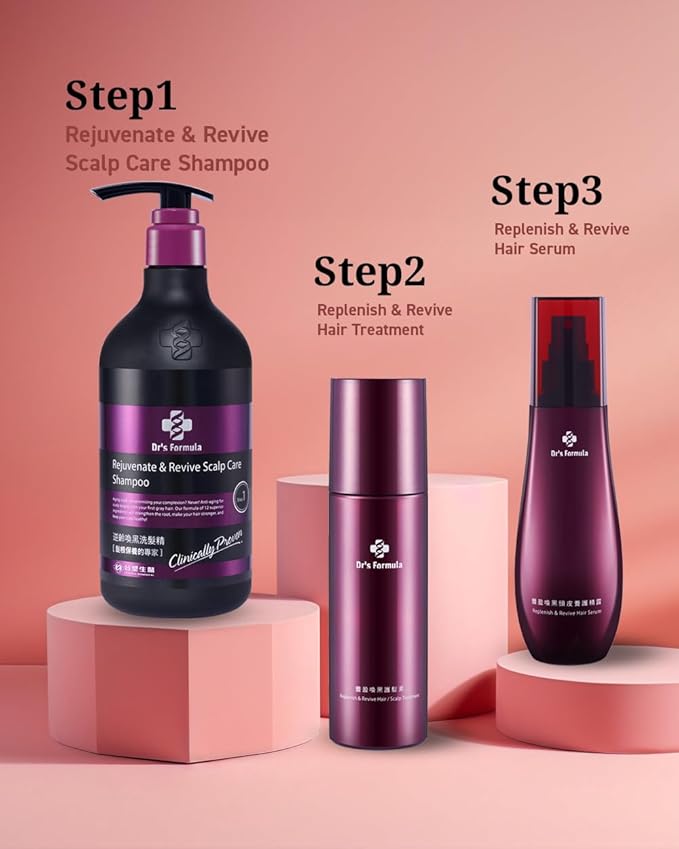 Dr's Formula Age-Defying Hair Serum, Delays & Reduces Signs of Aging Gray Hair, Revitalizes Scalp, Softens Keratin, Adds Volume & Deepens Hair Color, 5.29 fl oz