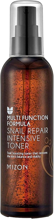 MIZON Snail Repair Intensive Toner Snail Mucin Hyaluronic Acid Adenosine Centella Asiatica Moisturizer Fine Line Treatment Safe Formula Korean Skincare (3.38 fl oz)