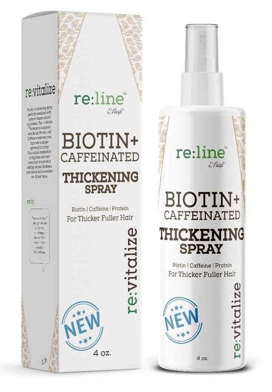 Biotin Hair Thickening Spray for Volume and Growth - NATURAL Volumizer with CAFFEINE for Thicker, Fuller Hair in Seconds