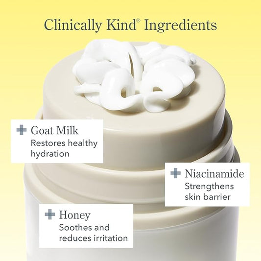 Beekman 1802 Bloom Cream Goat Milk Face Moisturizer, 100 mL - Lightweight, Gentle, Deeply Hydrating & Nourishes Skin Barrier - All Skin Types - Cruelty Free