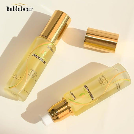 Bablabear Hair Oil for Frizzy Hair,Hydrating Oil Serum to Repairs Damaged,Aceite Para El Cabello Strengthens and Provides Heat Protection |Adds Hair Shine and Smooths Split Ends.