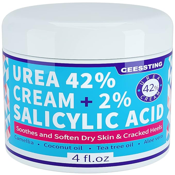 ENVISHA Urea Cream 42 Percent for Feet - 42% Urea Foot Cream with 2% Salicylic Acid - For Feet, Hands, Heels, Elbows, Nails & Knees - 4 oz