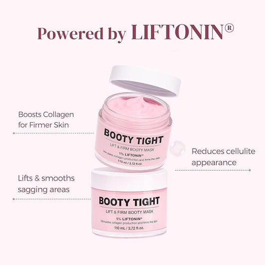 Cellulite Cream Booty Tight Lift and Firm - Smooth & Sculpt Booty, Thighs, Belly & Arms | LIFTONIN® Skin Firming & Toning Bum Mask 3.72 fl oz
