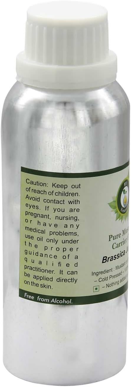 Mustard Oil | Brassica Juncea | Mustard Seed Oil | Unrefined | for Hair Growth | for Skin | for Massage | 100% Pure Natural | Cold Pressed | 1250ml | 42oz by R V Essential