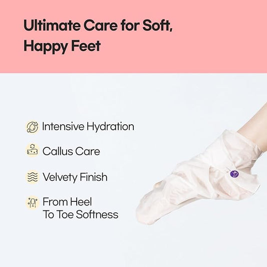 Epielle Moisturizing Foot Mask 6 Pairs, Deep Moisturizing Socks for Dry, Cracked Feet, Self Care Gifts for Women, Spa Kit, Stocking Stuffers, Thanksgiving Essentials