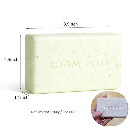 YESUN Fragrance Bar Soap, Big Brick of Bath Soap,Made with Organic Oils, 3-pack,1.3lb,Natural Soap Bar,Moisturizing clean, Floral Scent,Walnut Powder Exfoliates ROOMPLUS (Gardenia)