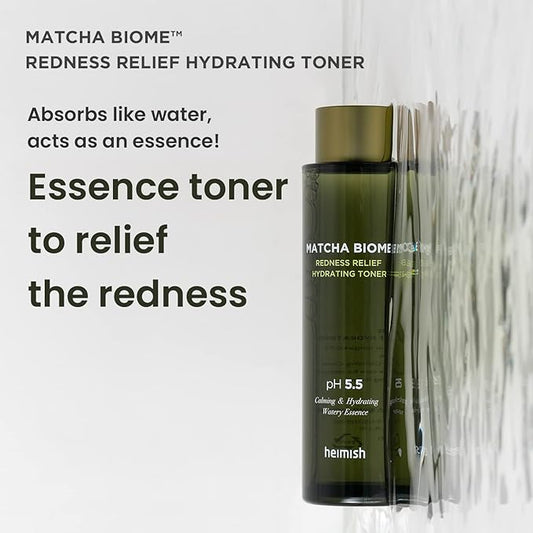 HEIMISH Matcha Biome Redness Relief Hydrating Toner - Calming & Soothing, Moisturizing, Skin Balancing Face Toner with Matcha, Probiotics, for Sensitive Skin, pH 5.5, Trouble Care, 5.1fl.oz/150ml