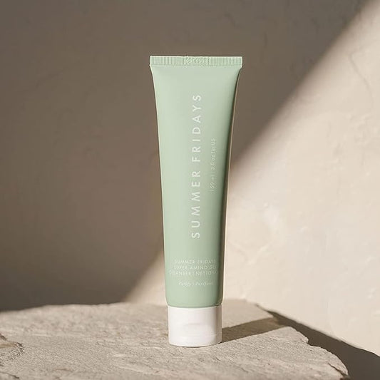 Summer Fridays Super Amino Gel Cleanser - Gentle Face Cleanser + Makeup Remover - Helps to Calm Irritation, Balance pH, Nourish Skin + Restore Moisture (5 Fl Oz)