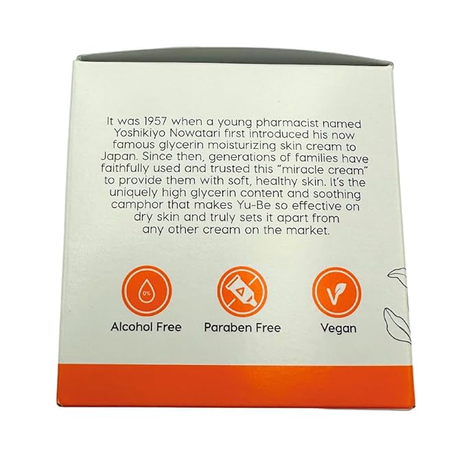 Yu-Be Moisturizing Skin Cream 4.4 Fl. Oz. Jar I Deeply Hydrating Non-Greasy Moisturizer for Severely Dry Skin I Soothing Camphor Calms, Cools, & Relieves Skin I Vitamins Repair & Nourish (2)