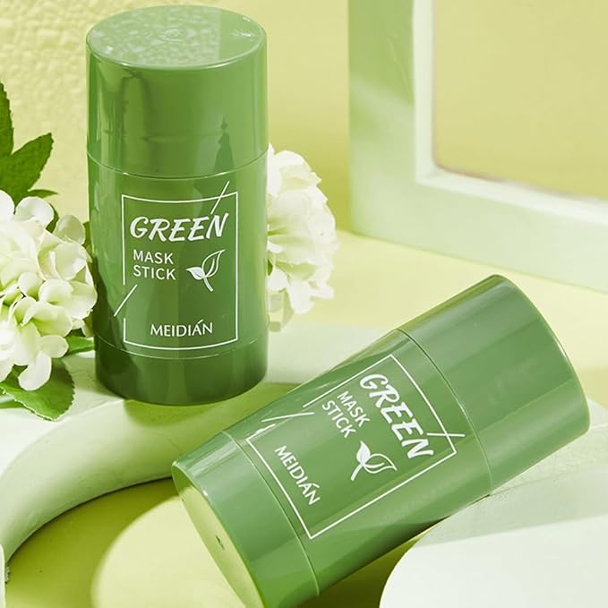 2Pcs Clay Mask For Face, Blackhead Remover For Face, Deep Pore Cleansing, Moisturizing, Skincare Facial Mask for Refining Pores and Controlling Oil (A03#2Pcs Green Tea)