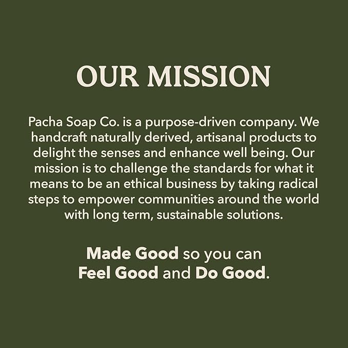 Pacha Soap Co. Bar Soap - Premium, Handcrafted, Hydrating, Natural Face Wash, Hand Cleanser, Body Wash, Soothing Essential Oils (French Lavender, 5-Pack, 4 oz ea)